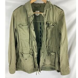 GAP Green Snap Up Cargo Jacket Size Medium